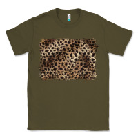 Army Green handdrawn leopard pattern brown Classic Tee - BarkalooDesign