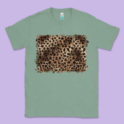 Handdrawn Leopard Pattern Brown Classic Tee Designed By Barkaloodesign