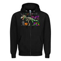 Black spooky saurus rex Zipper Hoodie - CowhideDigitalArt