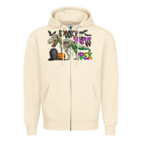 Sandshell spooky saurus rex Zipper Hoodie - CowhideDigitalArt