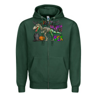 Sports Green spooky saurus rex Zipper Hoodie - CowhideDigitalArt