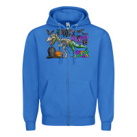 True Royal spooky saurus rex Zipper Hoodie - CowhideDigitalArt