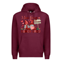 Burgundy i love being a lunch lady Premium Hoodie - MaliasSmallBusiness