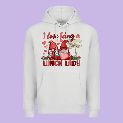 I Love Being A Lunch Lady Premium Hoodie Designed By Maliassmallbusiness