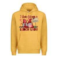 Mustard i love being a lunch lady Premium Hoodie - MaliasSmallBusiness