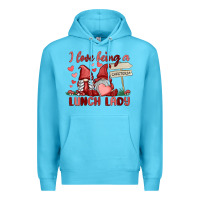 Ocean Blue i love being a lunch lady Premium Hoodie - MaliasSmallBusiness