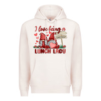 Pale Pink i love being a lunch lady Premium Hoodie - MaliasSmallBusiness