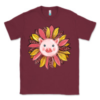 Burgundy pig sunflower Classic Tee - RanaPortraitStore