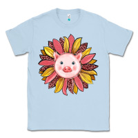 Dusty Blue pig sunflower Classic Tee - RanaPortraitStore
