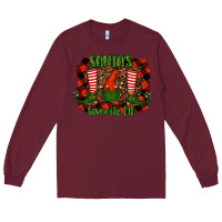 Burgundy santa's favorite elf Long Sleeve Tee - RanaPortraitStore