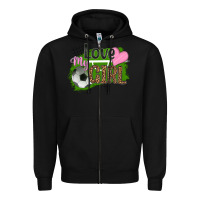 Black love my girl soccer Zipper Hoodie - HRA Design Shop