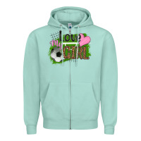Seafoam love my girl soccer Zipper Hoodie - HRA Design Shop