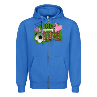 True Royal love my girl soccer Zipper Hoodie - HRA Design Shop