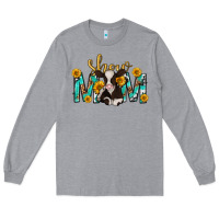 Heather Grey show mom with cow mothers day Long Sleeve Tee - texasbilliewilder