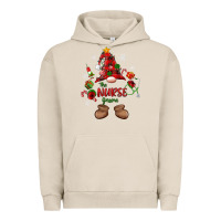 Pigment French Oak the nurse gnome christmas Urban Hoodie - MaliasSmallBusiness