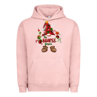 Pigment Salmon the nurse gnome christmas Urban Hoodie - MaliasSmallBusiness