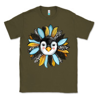 Army Green penguin sunflower Classic Tee - RanaPortraitStore