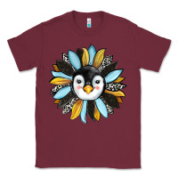 Burgundy penguin sunflower Classic Tee - RanaPortraitStore