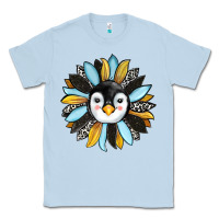 Dusty Blue penguin sunflower Classic Tee - RanaPortraitStore