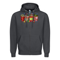 Smoke christmas drink Zipper Hoodie - CowhideDigitalArt