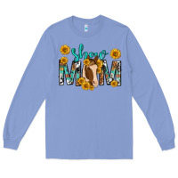Colony Blue show mom with horse mothers day Long Sleeve Tee - texasbilliewilder