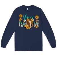 Navy show mom with horse mothers day Long Sleeve Tee - texasbilliewilder