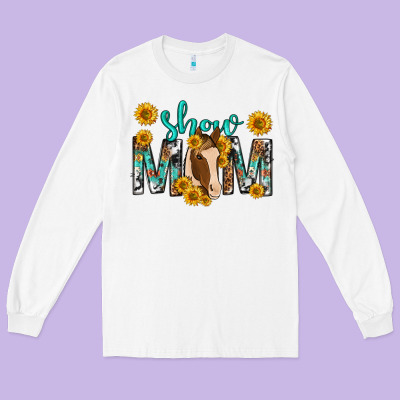 Show Mom With Horse Mothers Day Long Sleeve Tee Designed By Texasbilliewilder