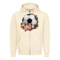 Sandshell western soccer with roses Zipper Hoodie - HRA Design Shop