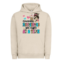 Pigment French Oak surviving motherhood one coffee at a time Urban Hoodie - MaliasSmallBusiness
