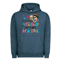 Pigment Midnight Navy surviving motherhood one coffee at a time Urban Hoodie - MaliasSmallBusiness