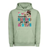 Pigment Oil Green surviving motherhood one coffee at a time Urban Hoodie - MaliasSmallBusiness