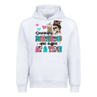 White surviving motherhood one coffee at a time Urban Hoodie - MaliasSmallBusiness