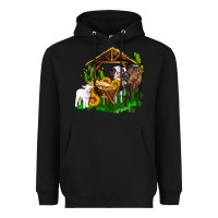 Black jesus holy night cows and sunflowers Heavyweight Hoodie - AdoDesignShop