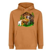 Meerkat jesus holy night cows and sunflowers Heavyweight Hoodie - AdoDesignShop