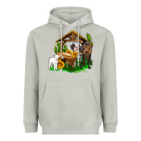 Moon Dust jesus holy night cows and sunflowers Heavyweight Hoodie - AdoDesignShop