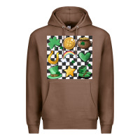 Chestnut checker board lucky charms Premium Hoodie - MaliasSmallBusiness
