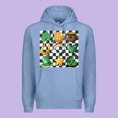 Checker Board Lucky Charms Premium Hoodie Designed By Maliassmallbusiness