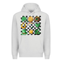 Dove Grey checker board lucky charms Premium Hoodie - MaliasSmallBusiness