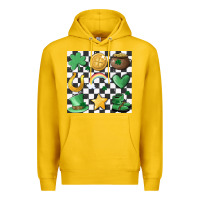 Lemon checker board lucky charms Premium Hoodie - MaliasSmallBusiness