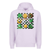 Lilac checker board lucky charms Premium Hoodie - MaliasSmallBusiness