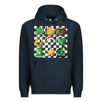 Navy checker board lucky charms Premium Hoodie - MaliasSmallBusiness