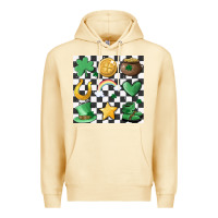 Pina Colada checker board lucky charms Premium Hoodie - MaliasSmallBusiness