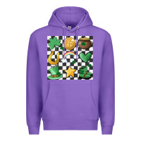 Purple checker board lucky charms Premium Hoodie - MaliasSmallBusiness