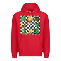 Red checker board lucky charms Premium Hoodie - MaliasSmallBusiness