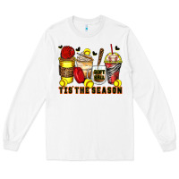 White tis' the season softball coffee cups Long Sleeve Tee - Zillion Design Studio