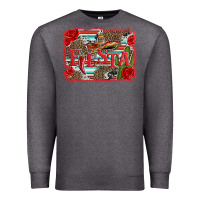 Charcoal Heather fiesta with sombrero background Premium Sweatshirt - Artiststas