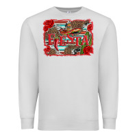 Dove Grey fiesta with sombrero background Premium Sweatshirt - Artiststas