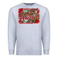 Heather Grey fiesta with sombrero background Premium Sweatshirt - Artiststas