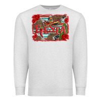 Oatmeal Heather fiesta with sombrero background Premium Sweatshirt - Artiststas