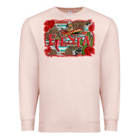 Pale Pink fiesta with sombrero background Premium Sweatshirt - Artiststas